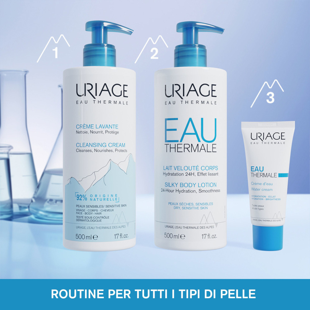 Uriage - Derm-Phy - Crème Lavante Detergente Senza Sapone Per Viso, Corpo E Capelli 1 L
