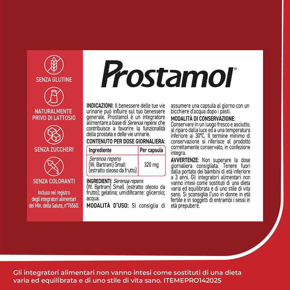 Prostamol - Integratore per la prostata e le vie urinarie - 30 Capsule