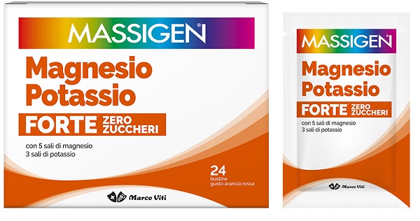 MASSIGEN MAGNESIO E POTASSIO FORTE Zero Zucchero 24 buste
