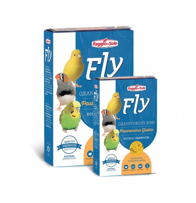 RAGGIO DI SOLE FLY MANGIME VOLATILI GRANIVORI PASTONCINO GIALLO 1KG