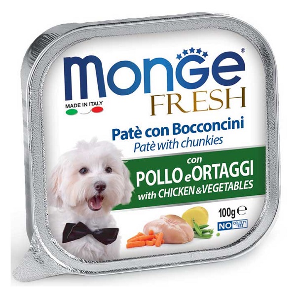 MONGE FRESH POLLO/VERDURE 100G