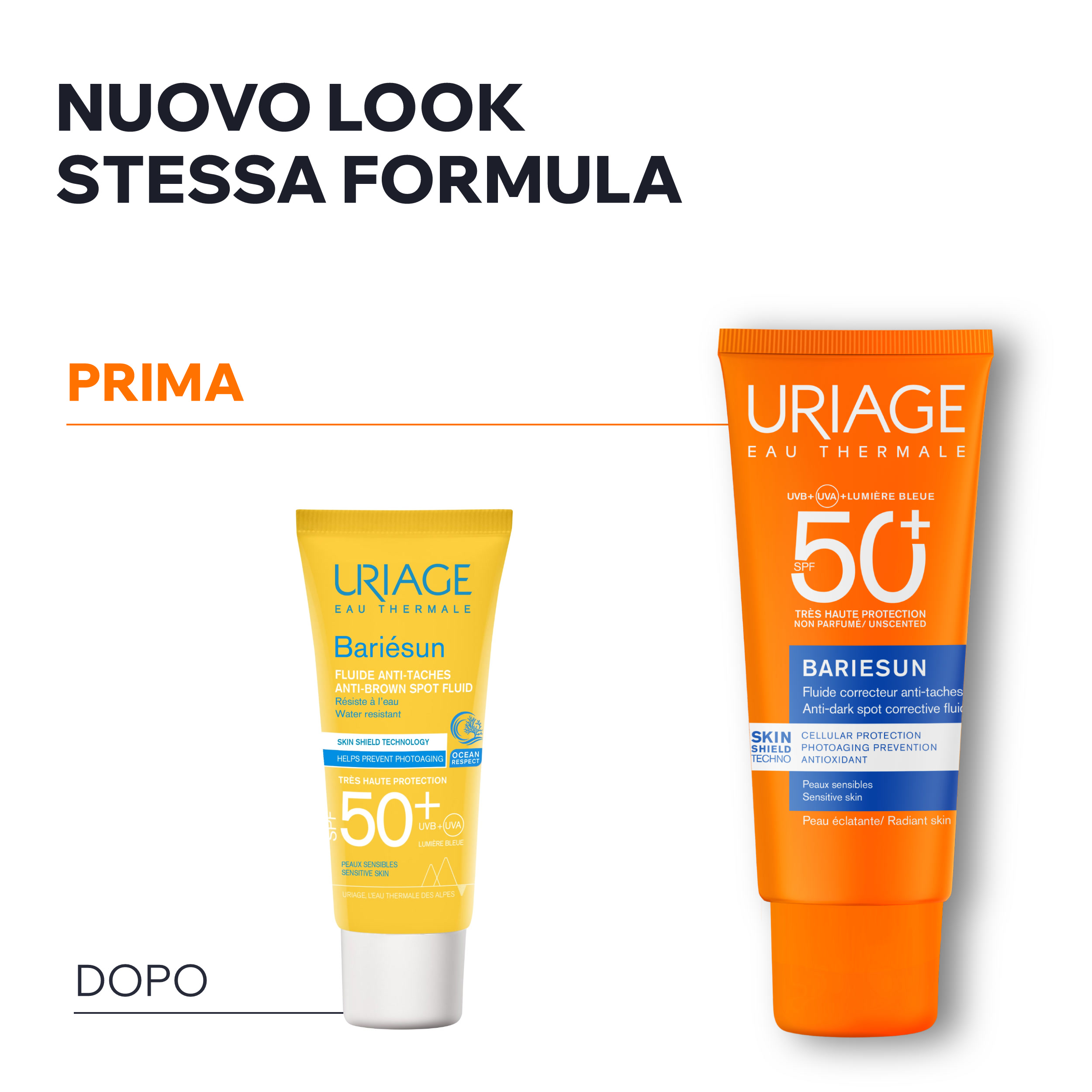 Uriage - Bariésun Fluido Solare Anti-Macchie Viso SPF50+ Per Pelle Sensibile 40 ml