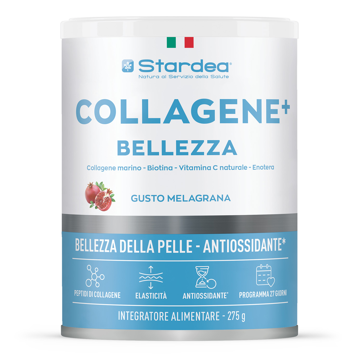 STARDEA COLLAGENE + BELLEZZA POLVERE - INTEGRATORE ALIMENTARE A BASE DI Collagene marino  e Acido ialuronico per la BELLEZZA DELLA PELLE - POLVERE 275 GR.
