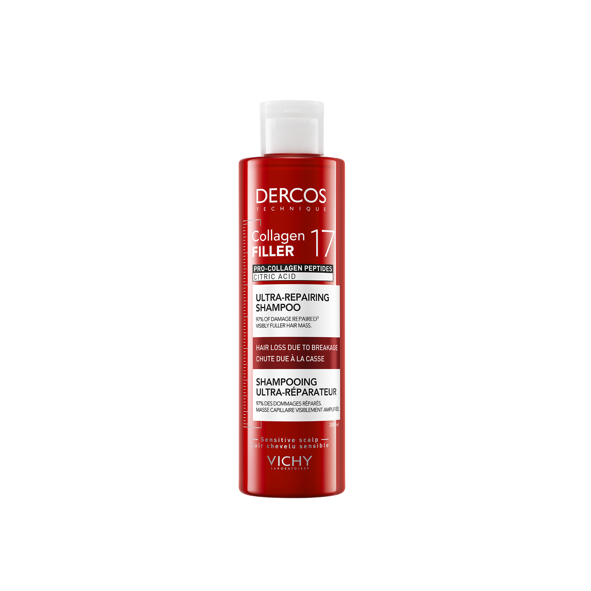 Vichy Dercos Collagen Filler 17 - Shampoo Ultra-Riparatore 200 ml