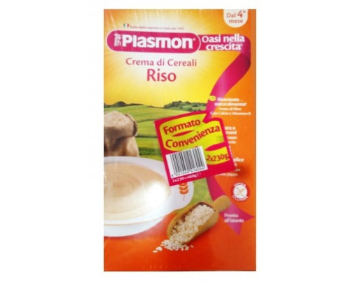 Plasmon Creme di Cereali Di Riso 2x230 g +4m