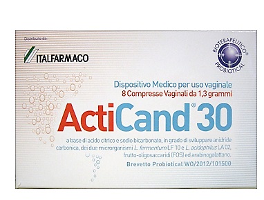 Acticand 30 Compresse Vaginali 8 Pezzi
