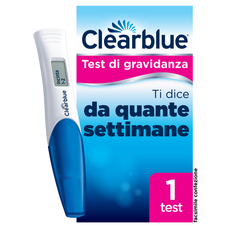 Test di Gravidanza Clearblue con Indicatore delle Settimane, ti dice da quanto è avvenuto il concepimento, 1 Test digitale