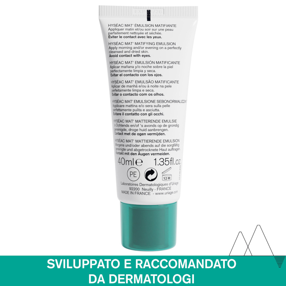 Uriage Hyséac Mat Trattamento Opacizzante Viso 40 ml