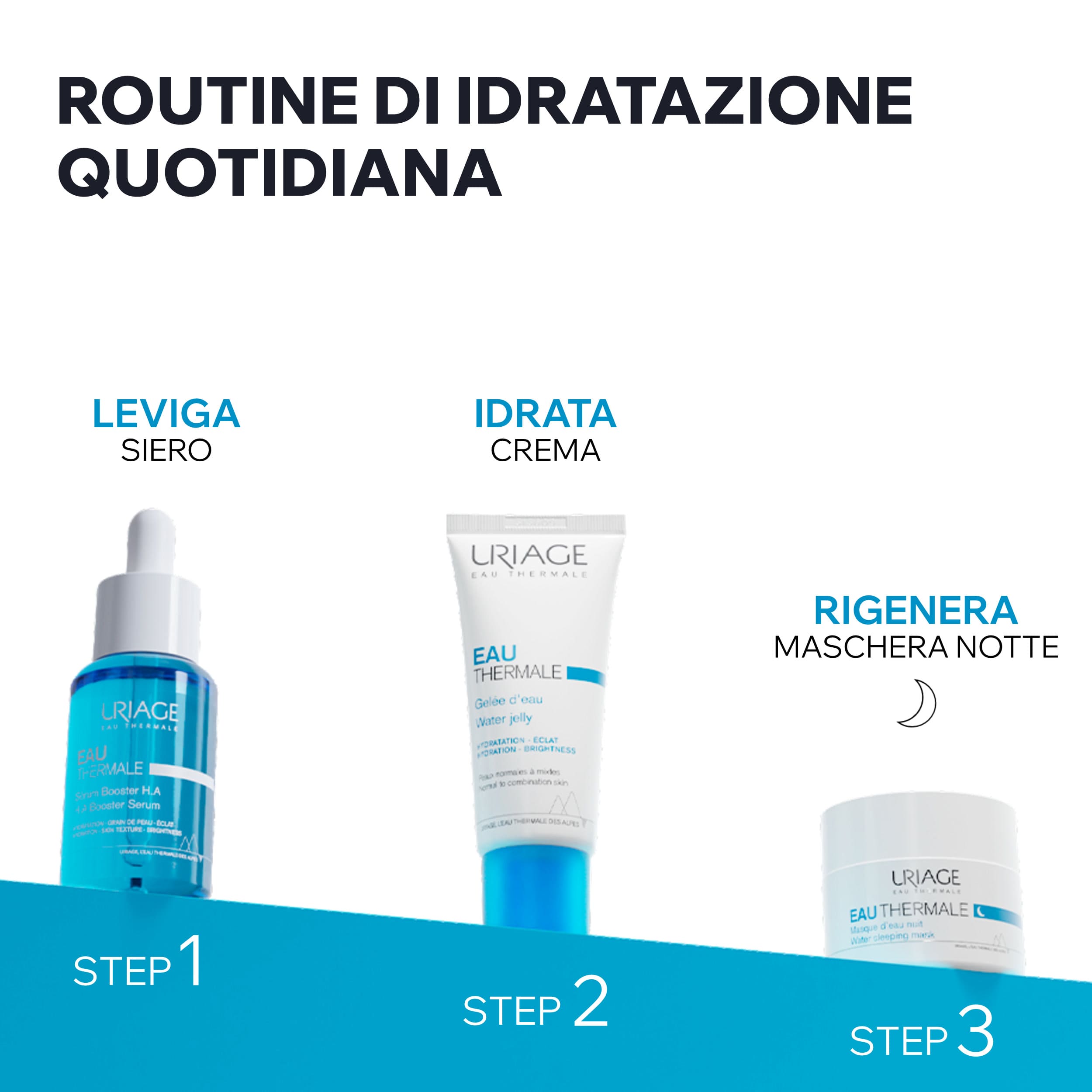 Uriage - Eau Thermale - Maschera All'Acqua Idratante Notte 50 ml