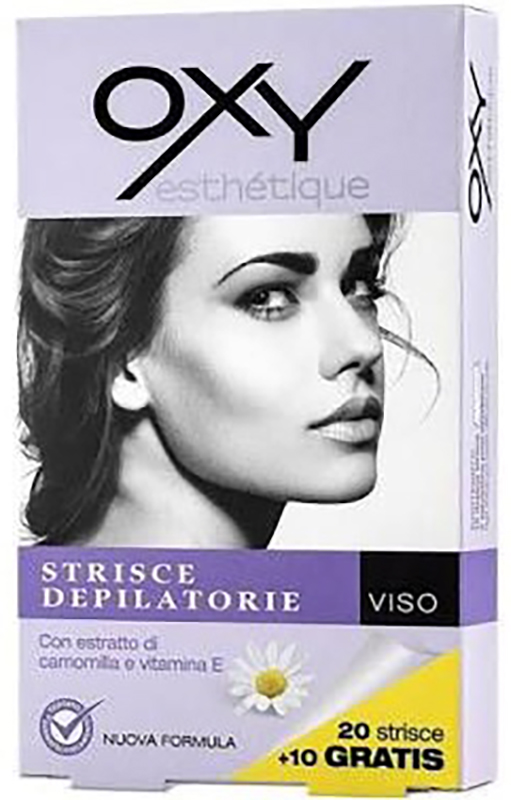 Oxy Strisce Depilatorie Viso 20 Strisce