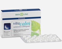 VitaCalm Melatonina Sublinguale integratore per insonnia 60 compresse
