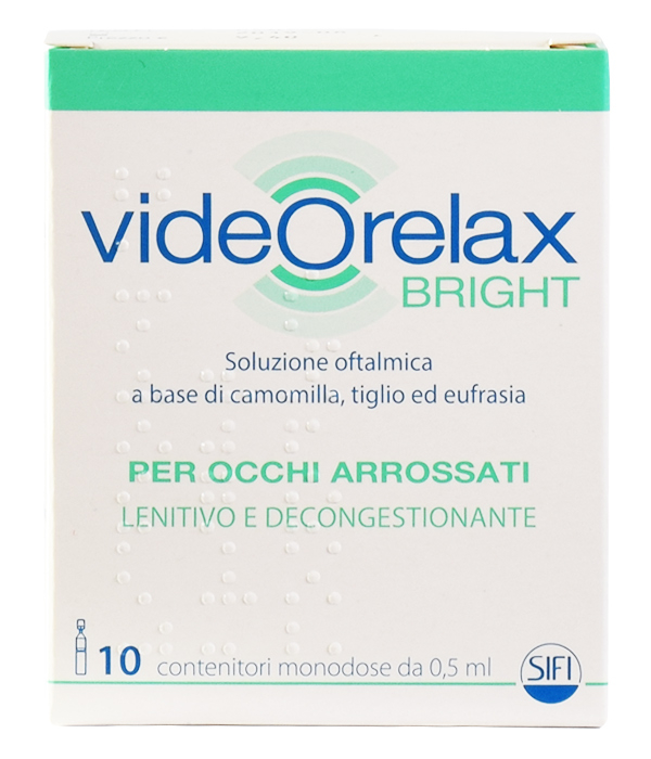 Video Relax Bright 0,5ml per occhi arrosati 10 contenitori monodose