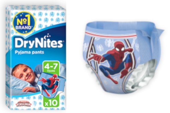 Huggies Drynites Mutandine Assorbenti Bambino 4-7 Anni 16 Pezzi