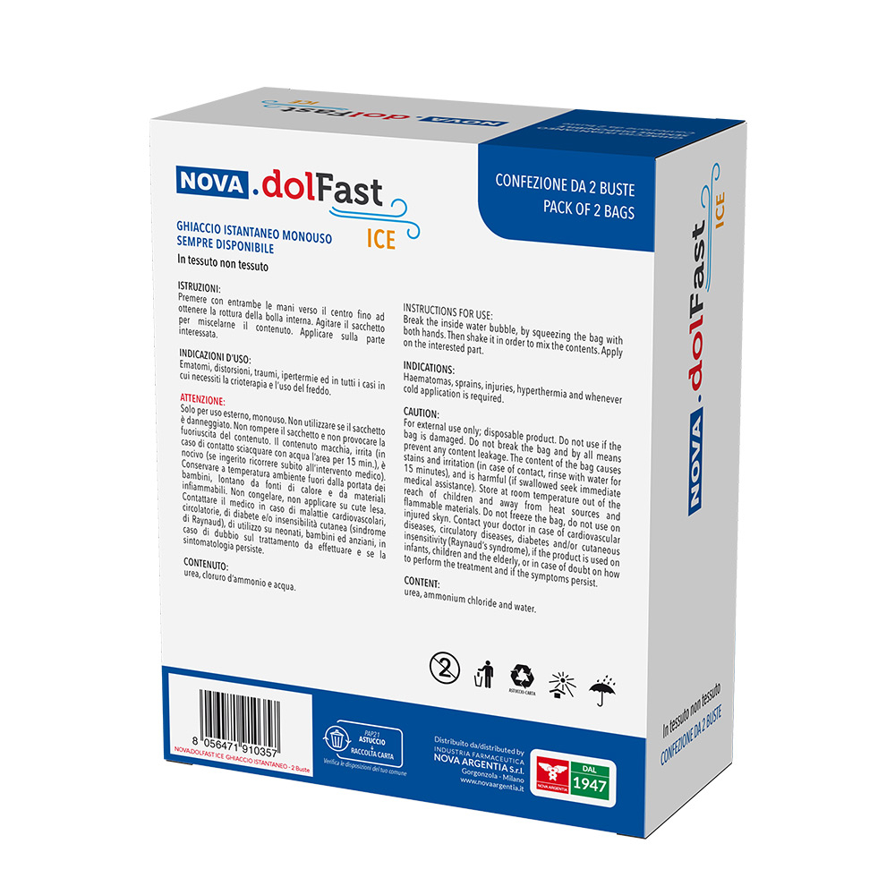 Nova DOLFAST Ice Ghiaccio Secco Istantaneo 2 buste