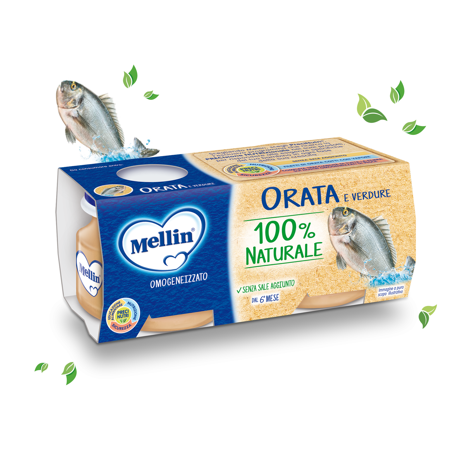 Mellin Omogeneizzato Orata 2 x 80 g