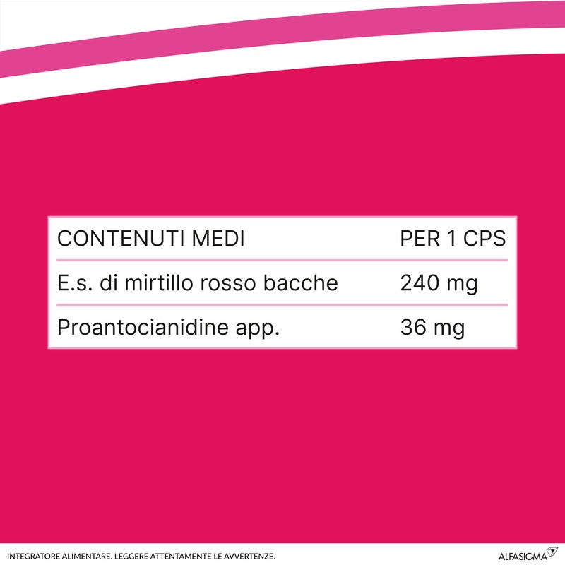 Cistiflux A36, Integratore Alimentare a Base di Estratto di Mirtillo Rosso Bacche, Cranberry Americano, che Favorisce la Fisiologica Funzionalità delle Vie Urinarie, utile in caso di cistite, 14 Capsule Deglutibili