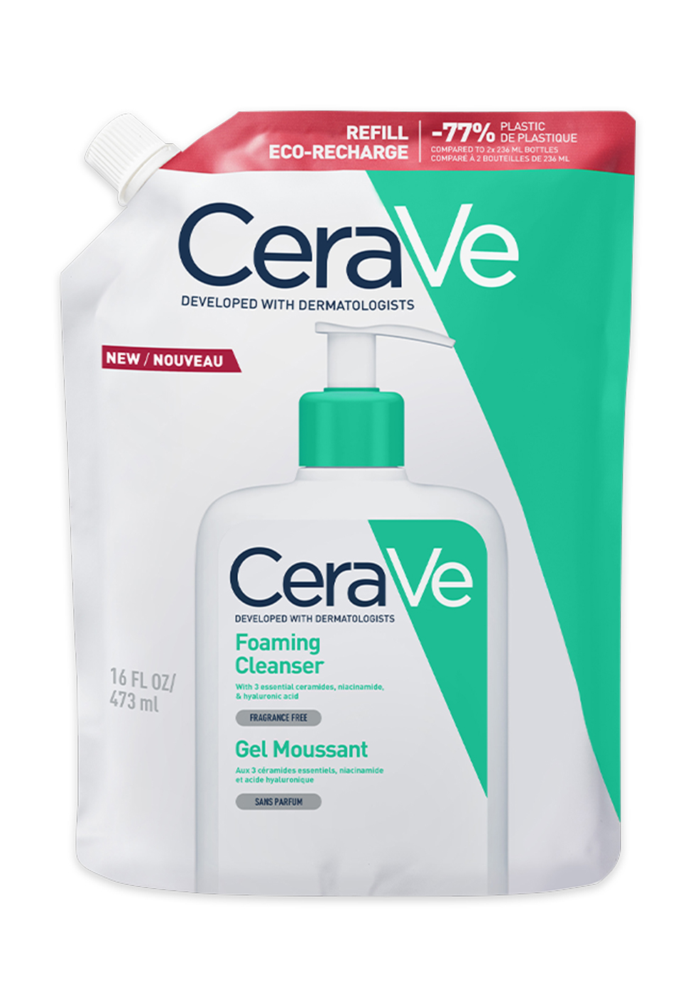 CERAVE REFILL SCHIUMA DETERGENTE 473ML