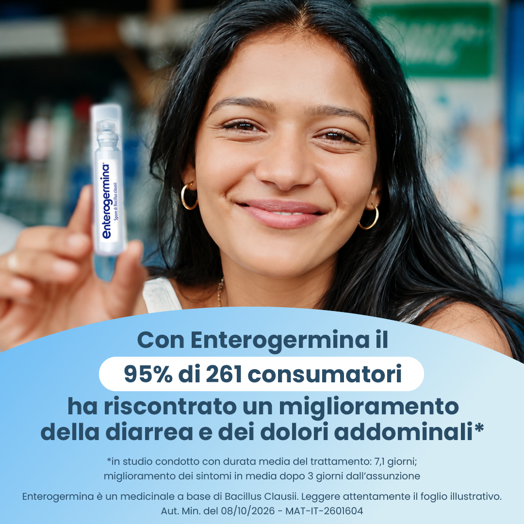 Enterogermina 4 Miliardi/5 ml Sospensione Orale - Fermenti Lattici E Probiotici Per I Disturbi Intestinali 30 Fiale