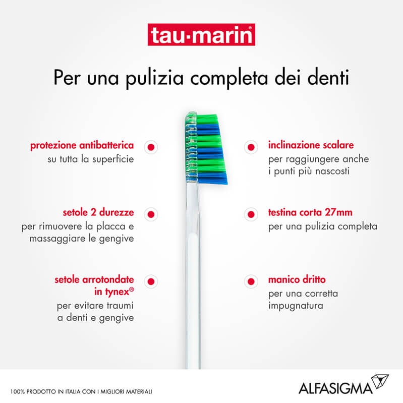 Tau-Marin Spazzolino Professional 27 Setole Medie Testina Piccola