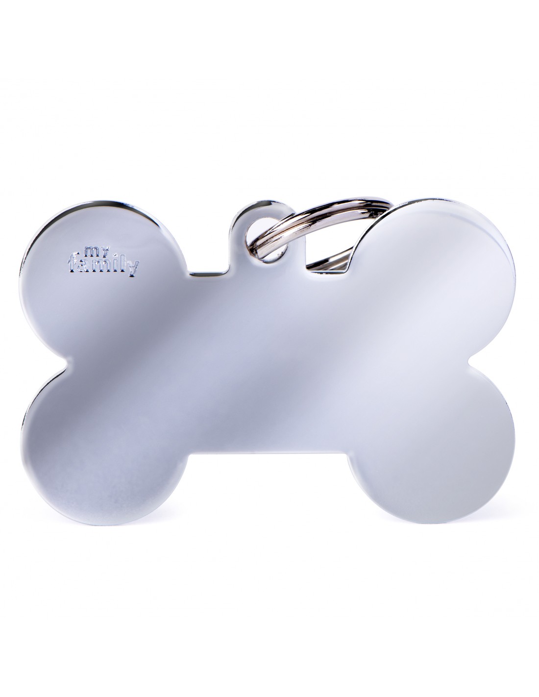 MY FAMILY MEDAGLIETTA OSSO (XL) OTTONE CROMATO (REF. MFXL09)