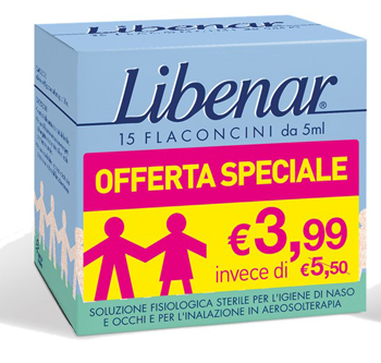 Libenar Soluzione Fisiologica PROMO 15 Flaconcini
