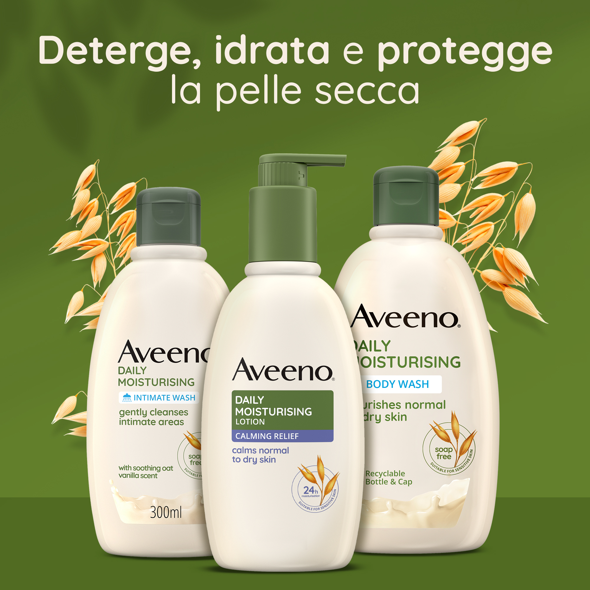 Aveeno Daily Mosturising Crema Idratante Corpo Lavanda  300 ml, Crema profumata all'aroma di Lavanda