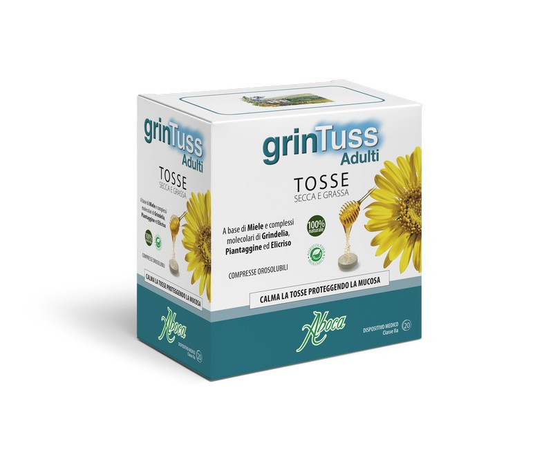 Aboca Grintuss Adulti Tosse Secca e Grassa 20 Compresse Orosolubili - DISPOSITIVO MEDICO Classe II a