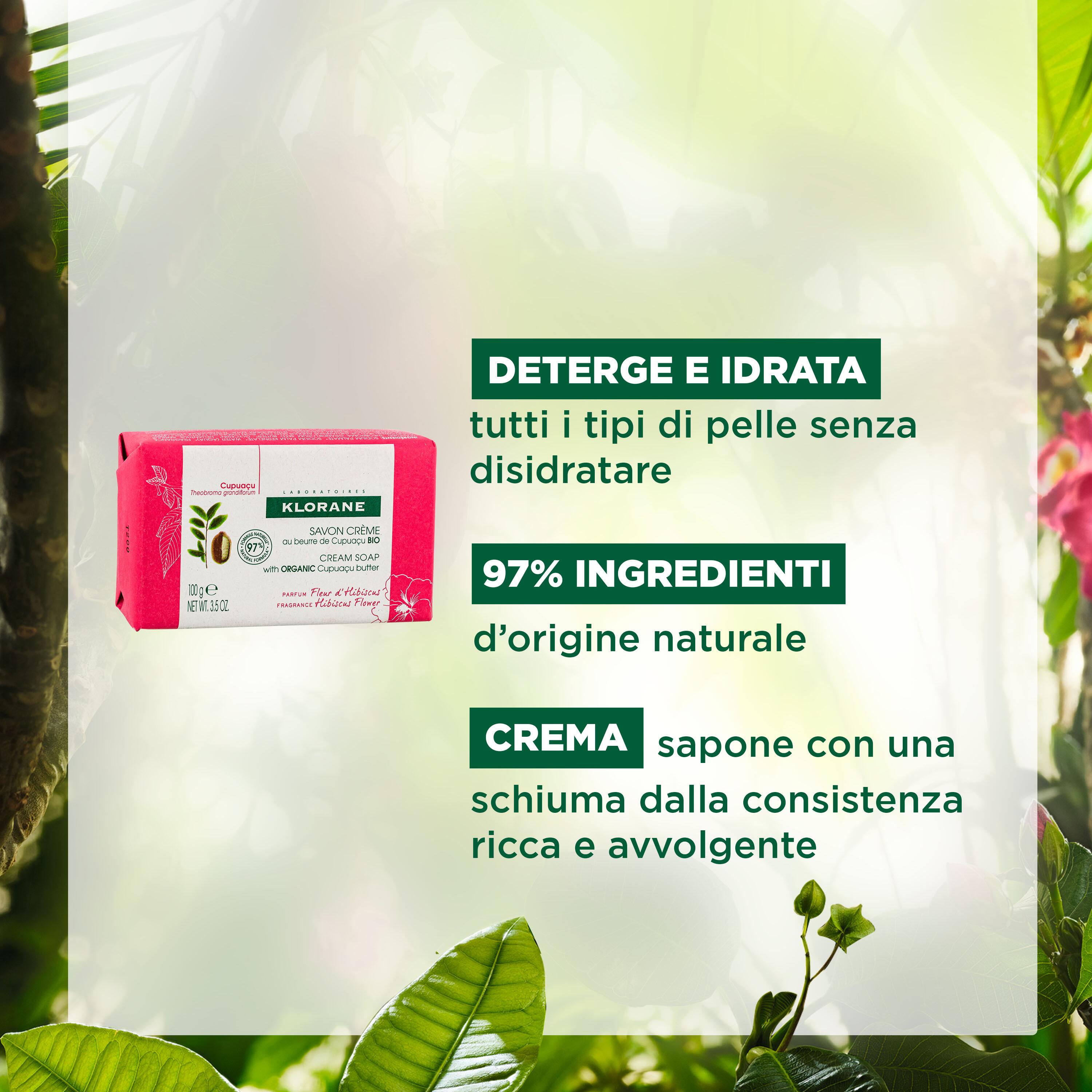 Klorane - Crema Sapone Al Fiore D'Ibisco Per Tutti I Tipi Di Pelle 100 g
