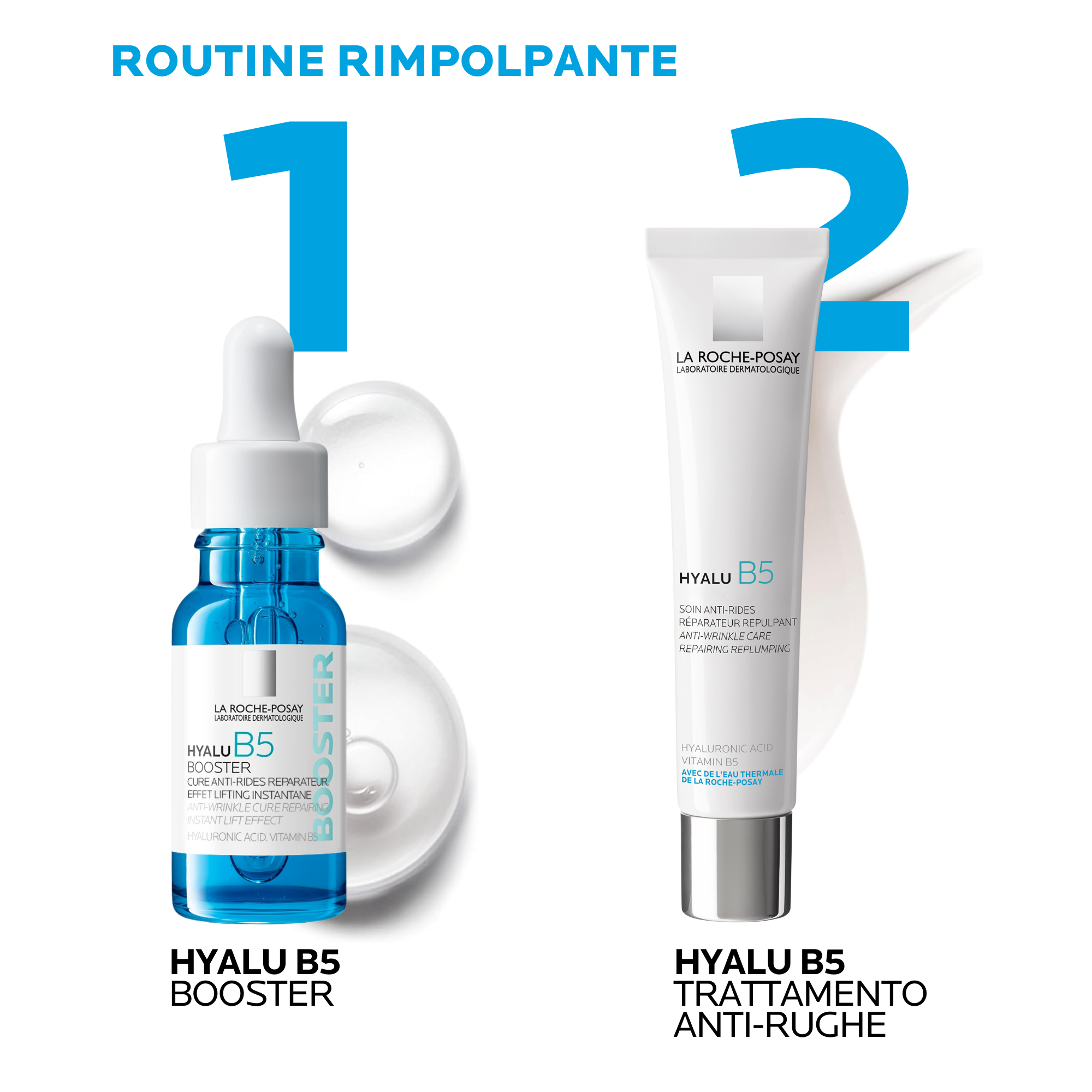 La Roche-Posay Cofanetto Limited Edition Routine Rimpolpante con Hyalu B5 Booster 15 ml + Hyalu B5 Crema Anti-rughe 40 ml
