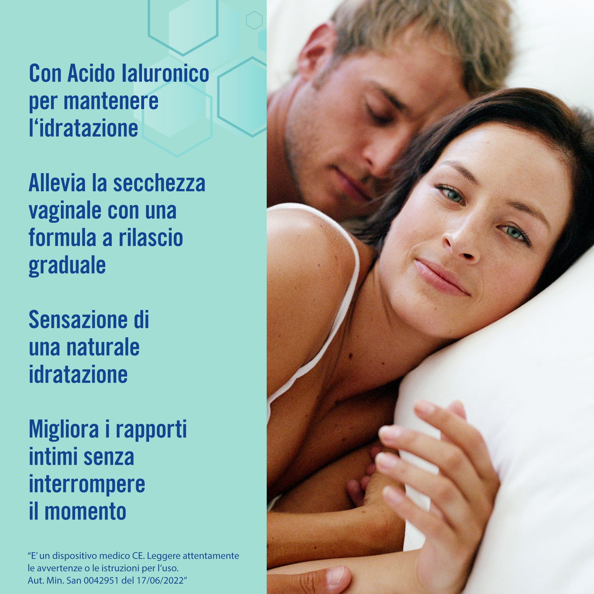 Vagisil Gel Lubrificante Idratante Interno Con Acido Ialuronico. Sollievo Dalla Secchezza Vaginale. 6 Applicatori Monodose (30g)