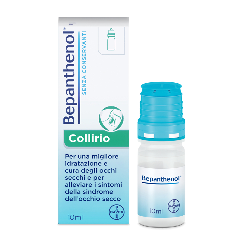 Bepanthenol Collirio 10 ml - Trattamento Idratante Per Occhi Secchi