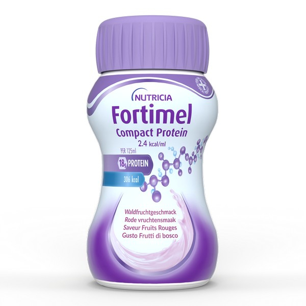 Nutricia Fortimel Compact Protein, Gusto Frutti Di Bosco, Ipercalorico e Iperproteico, 4x125ml