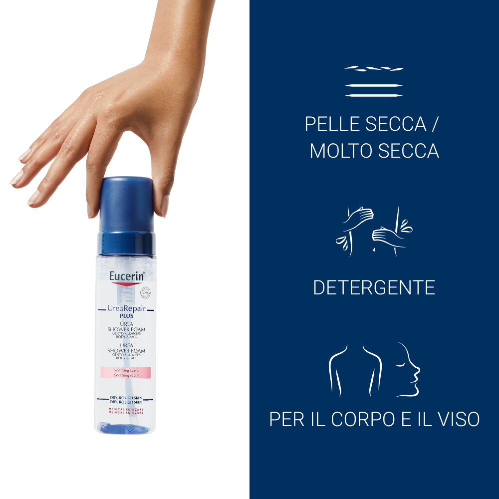 Eucerin UreaRepair PLUS Urea Mousse detergente (fragranza delicata)