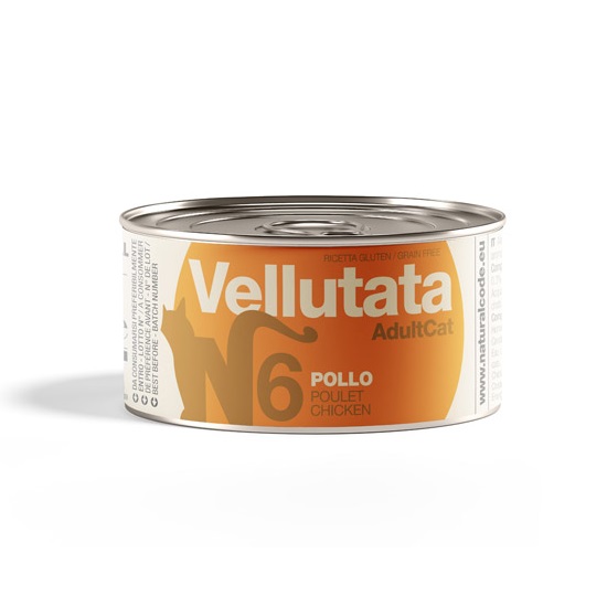 NATURAL CODE GATTO VELLUTATA N6 POLLO 85GR (lattina)