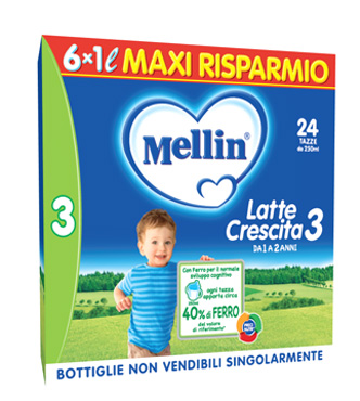 MELLIN 3 LATTE CRESCITA 1LT 6PZ