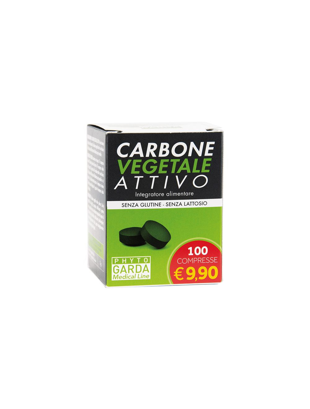Phyto Garda Carbone Vegetale Attivo Integratore 100 Compresse