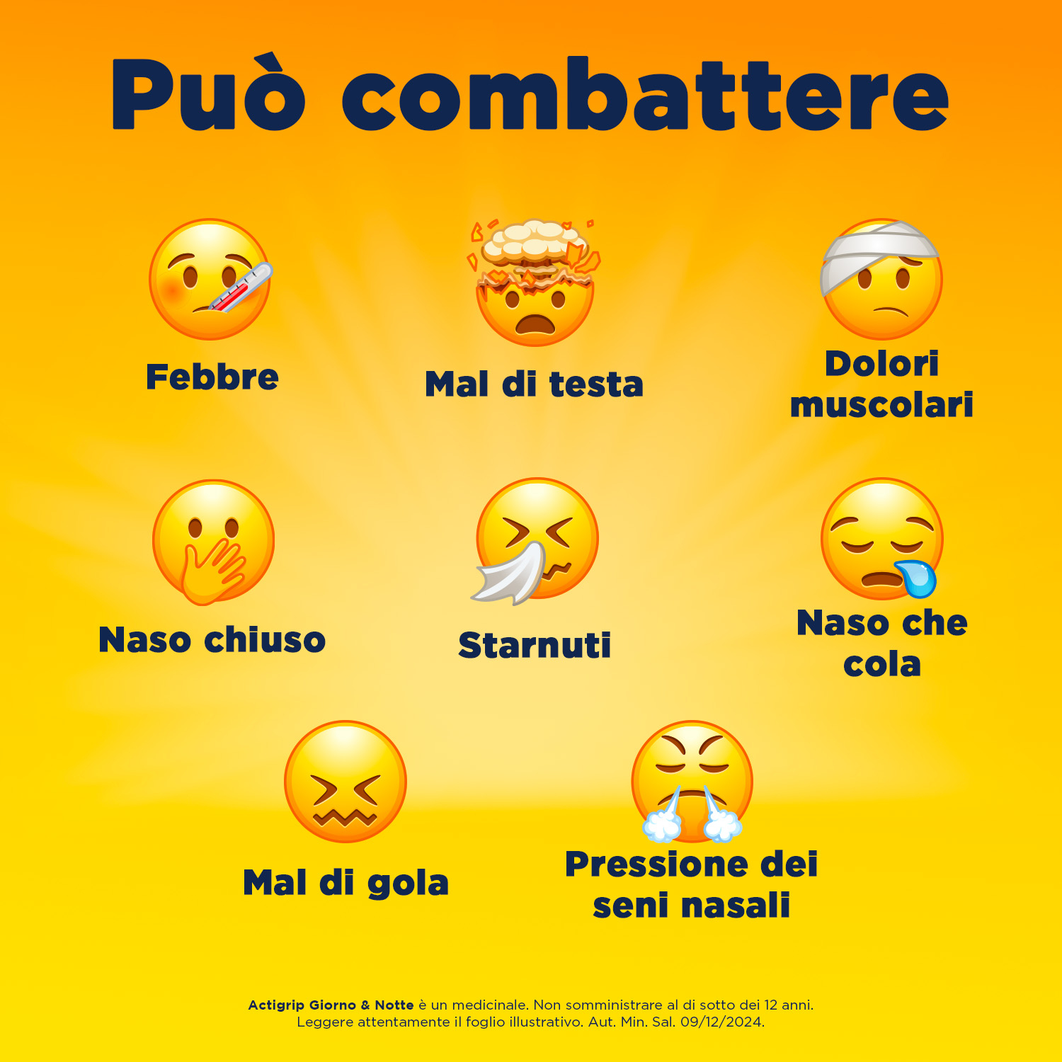 Actigrip Giorno e Notte Compresse per Raffreddore Febbre e Influenza