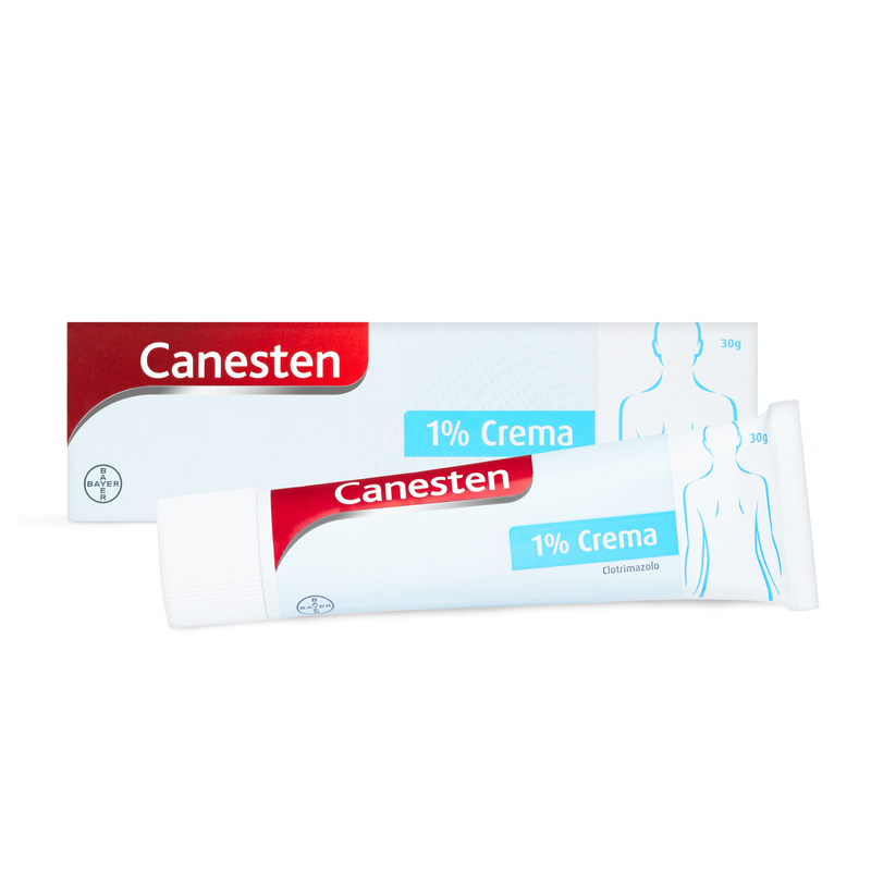 Canesten Crema Dermatologica, per il Trattamento di Micosi, Funghi della Pelle e Piedi, a base di Clotrimazolo 1%, con azione Antifungina e Antimicotica, Tubo da 30gr