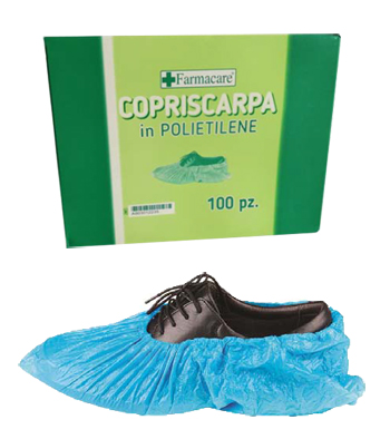 Farmacare Copriscarpe Polietilene 100 Pezzi 15x36 cm