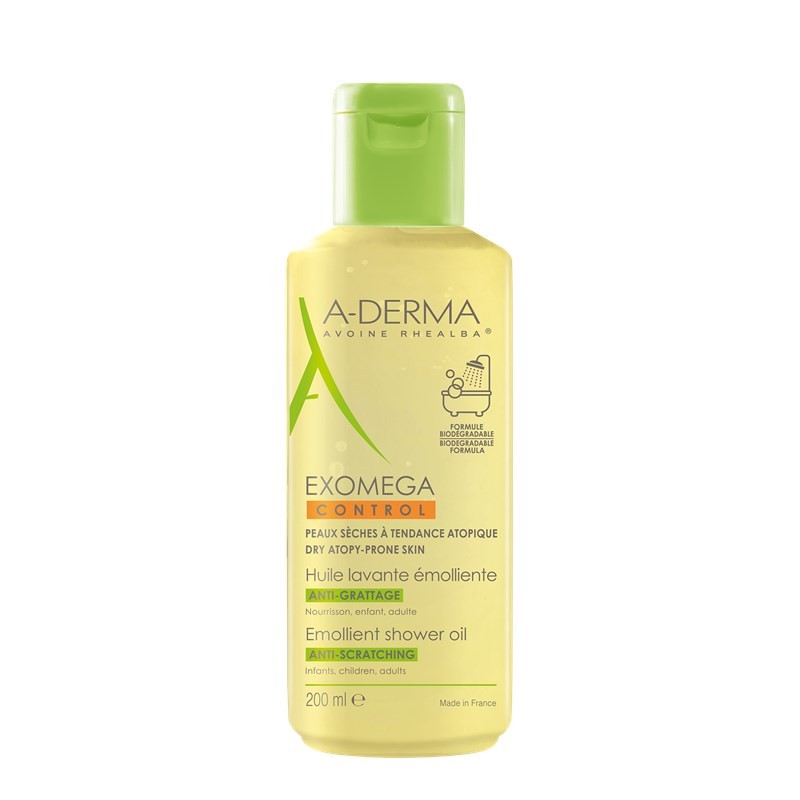 A-Derma Exomega Control Olio Lavante Viso e Corpo Pelle Secca 200 ml