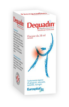 Dequadin Soluzione Per Mucosa Orale 0,5% Dequalinio Cloruro 28 ml