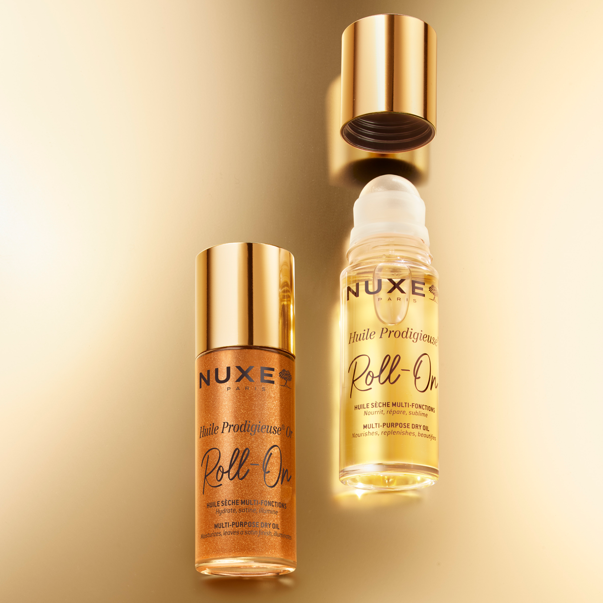 Nuxe - Huile Prodigieuse Or - Olio Secco Per Viso, Corpo E Capelli Roll-On 60 ml