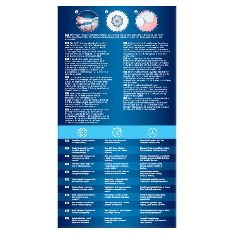 ORALB PRO3 BLUE SENSITIVE