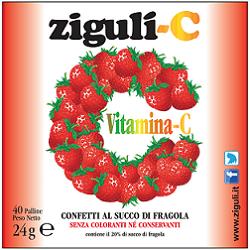 Zigulì C Fragola Integratore Alimentare Vitamina C 40 Palline 24 g