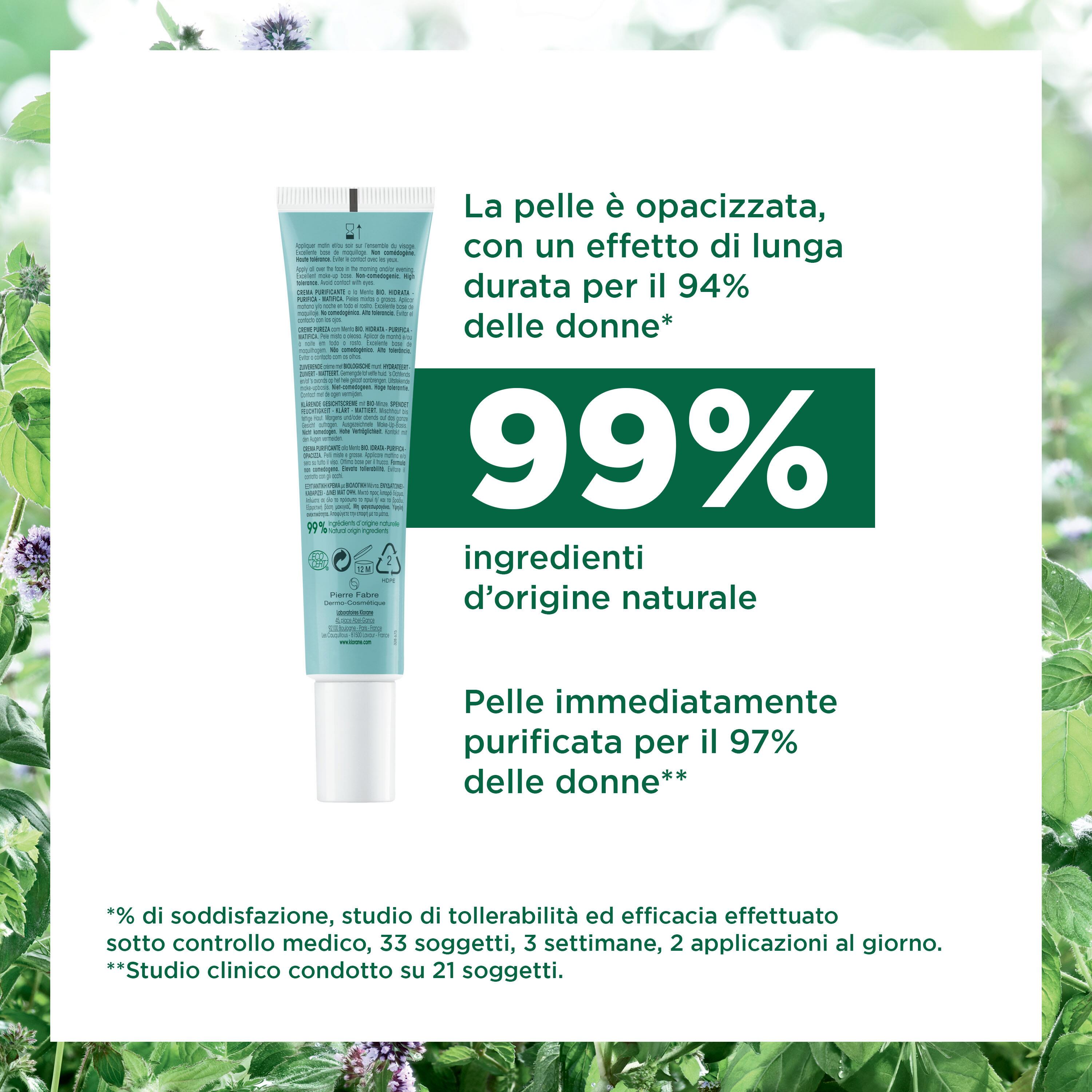 Klorane - Crema Purificante Alla Menta Acquatica Bio 40 ml