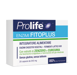 Prolife Enzimi FitoPlus - Integratore digestivo con fermenti lattici vivi - 20 Capsule
