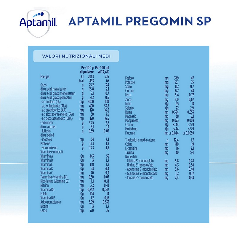 Aptamil Pregomin Latte Speciale con Siero di Proteine 400 g