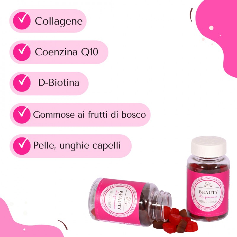 Sabbia Natural BEAUTY per il benessere di pelle, capelli e unghie - 60 GOMMOSE gusto FRUTTI DI BOSCO