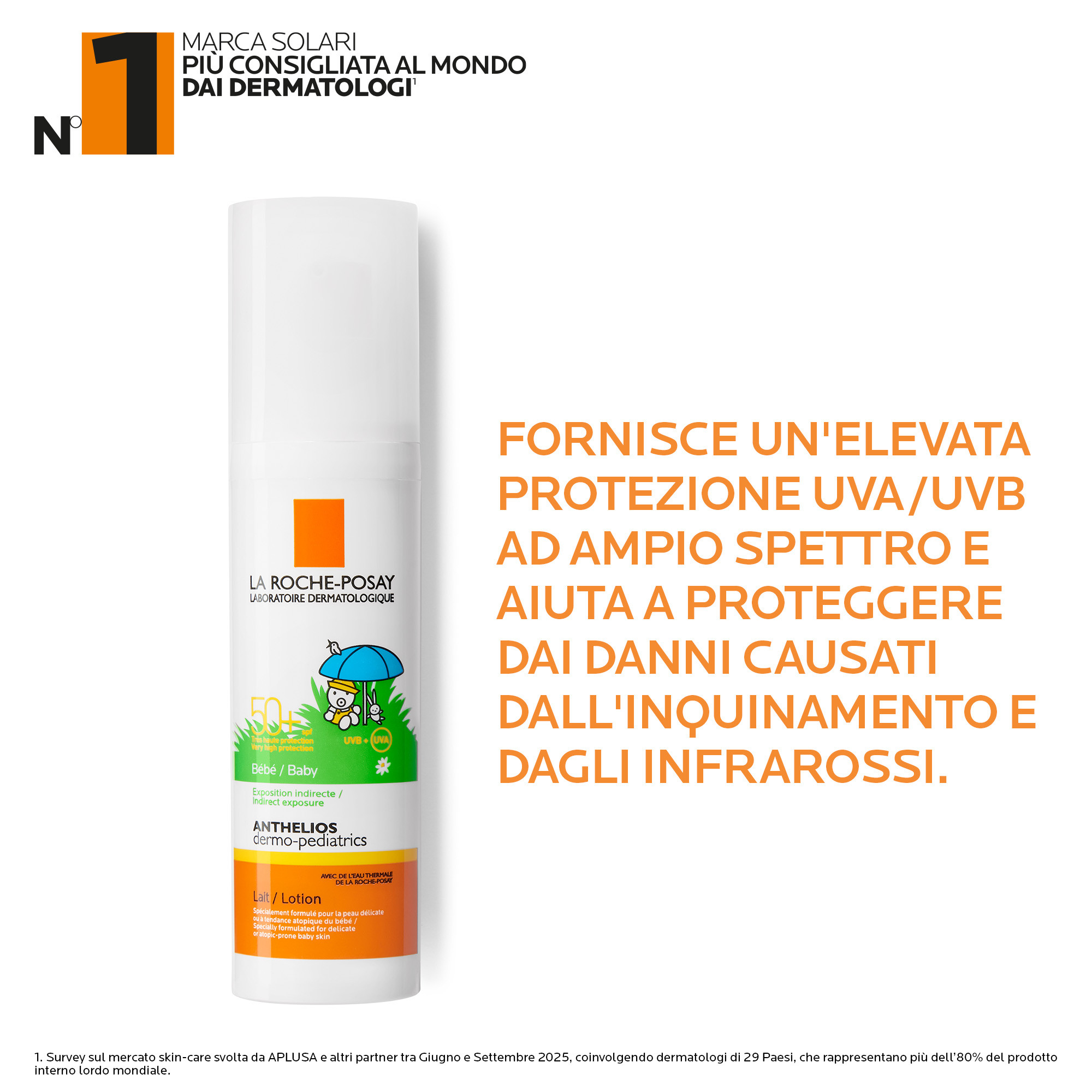 La Roche-Posay Anthelios Dermo-Pediatrics - Latte Solare SPF50+ Viso E Corpo Bambini 50 ml