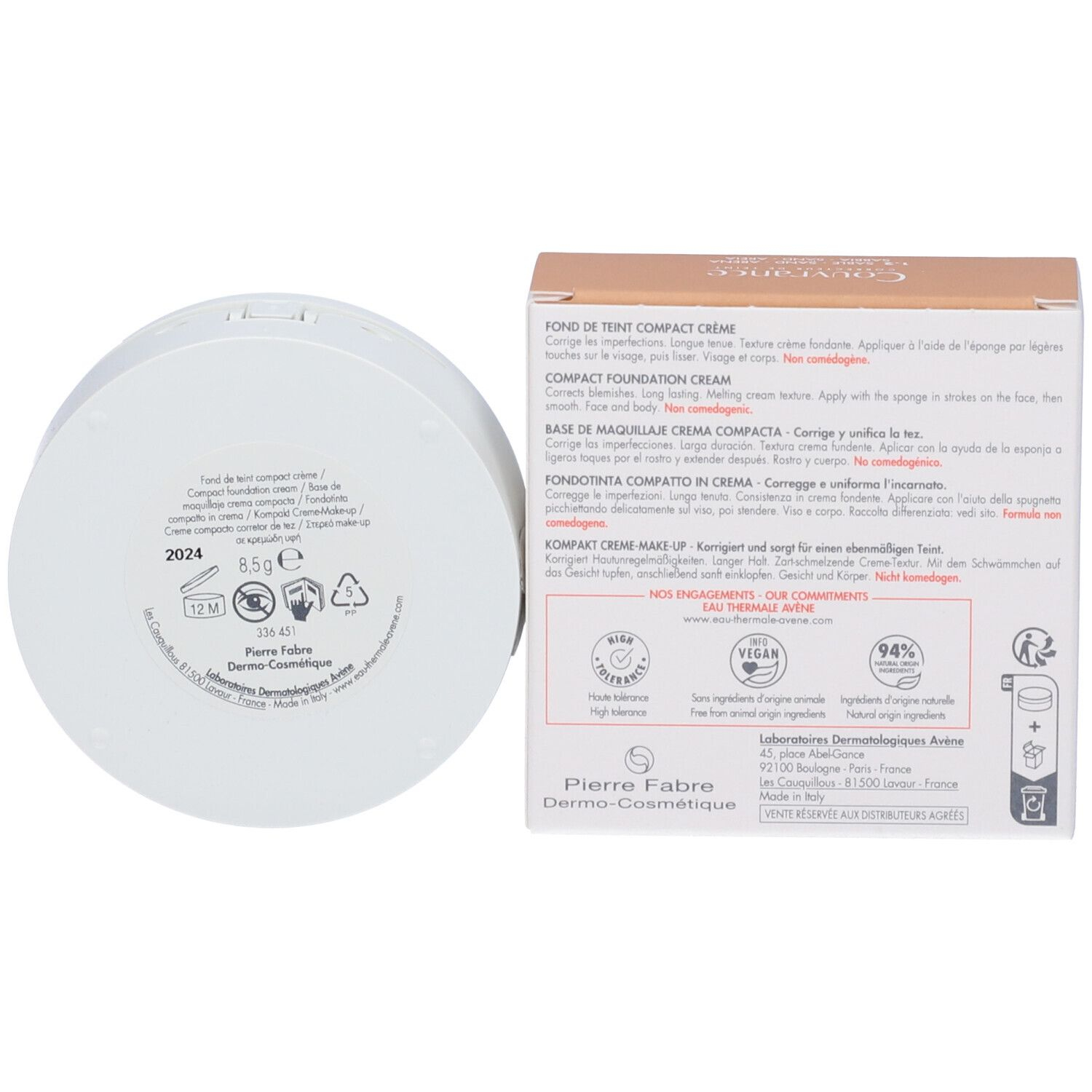 COUVRANCE Fondotinta Comp.Sabbia 9,5g